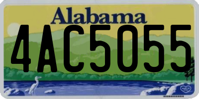 AL license plate 4AC5055