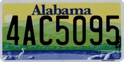AL license plate 4AC5095