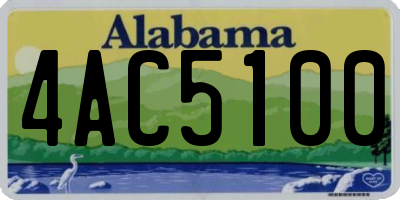 AL license plate 4AC5100