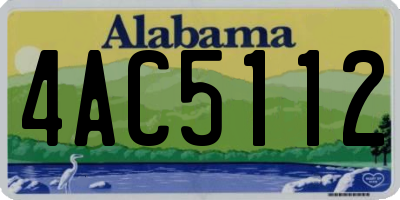AL license plate 4AC5112
