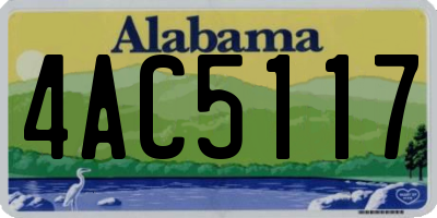 AL license plate 4AC5117