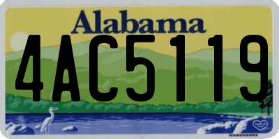 AL license plate 4AC5119