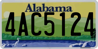 AL license plate 4AC5124