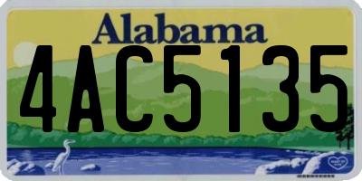AL license plate 4AC5135