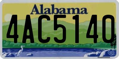 AL license plate 4AC5140
