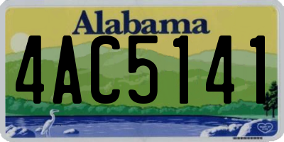 AL license plate 4AC5141