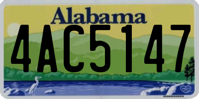 AL license plate 4AC5147