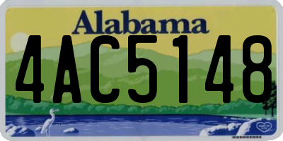 AL license plate 4AC5148