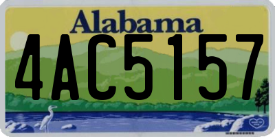 AL license plate 4AC5157