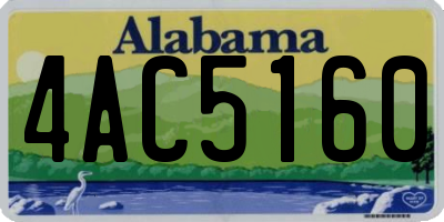 AL license plate 4AC5160