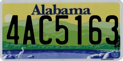 AL license plate 4AC5163