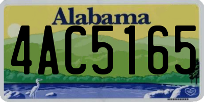 AL license plate 4AC5165