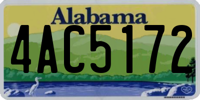AL license plate 4AC5172