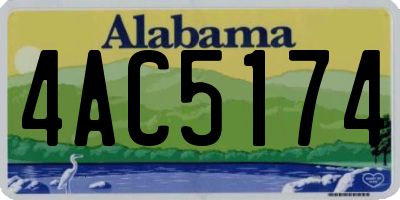 AL license plate 4AC5174