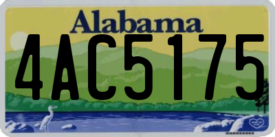 AL license plate 4AC5175