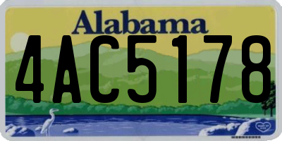 AL license plate 4AC5178