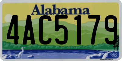 AL license plate 4AC5179