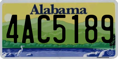 AL license plate 4AC5189