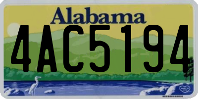 AL license plate 4AC5194