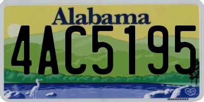 AL license plate 4AC5195