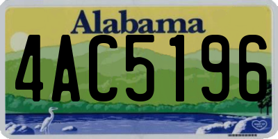 AL license plate 4AC5196