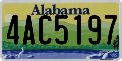 AL license plate 4AC5197