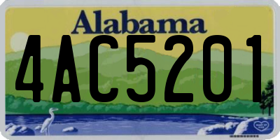 AL license plate 4AC5201