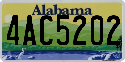 AL license plate 4AC5202