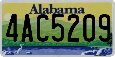 AL license plate 4AC5209