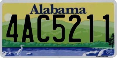 AL license plate 4AC5211