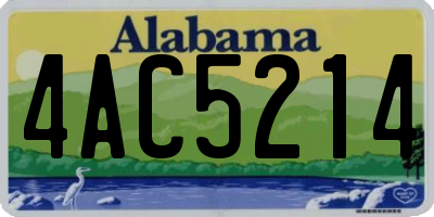 AL license plate 4AC5214