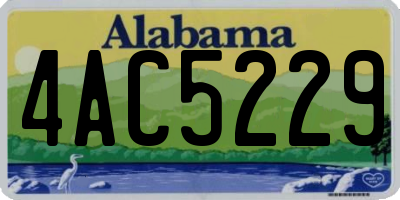 AL license plate 4AC5229