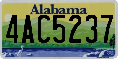 AL license plate 4AC5237