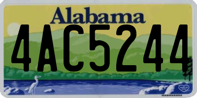 AL license plate 4AC5244