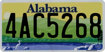 AL license plate 4AC5268