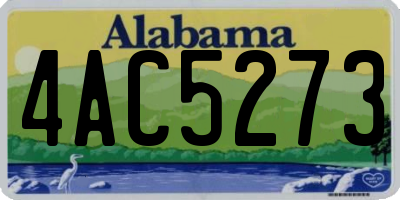 AL license plate 4AC5273