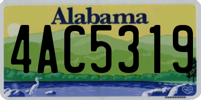 AL license plate 4AC5319