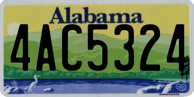 AL license plate 4AC5324