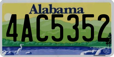 AL license plate 4AC5352