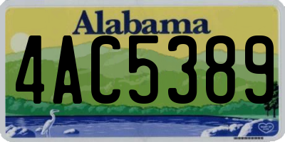 AL license plate 4AC5389