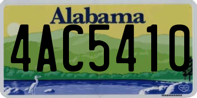 AL license plate 4AC5410