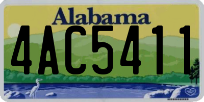 AL license plate 4AC5411