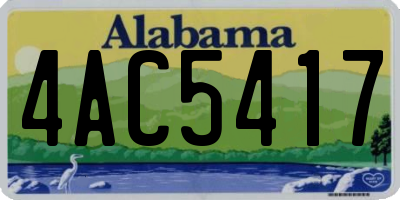 AL license plate 4AC5417