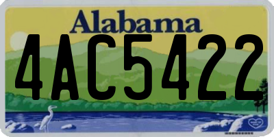 AL license plate 4AC5422