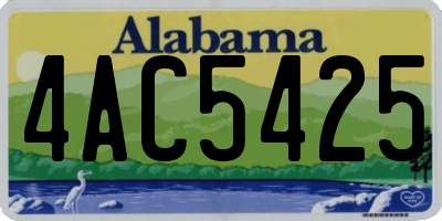 AL license plate 4AC5425