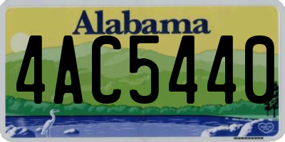 AL license plate 4AC5440