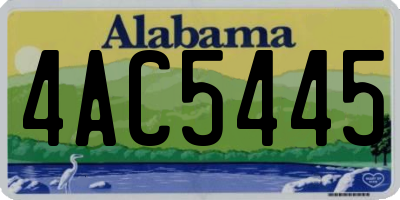 AL license plate 4AC5445