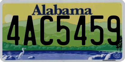 AL license plate 4AC5459