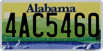 AL license plate 4AC5460