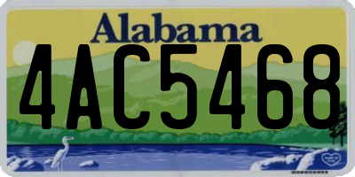 AL license plate 4AC5468